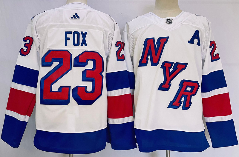 Men's New York Rangers Adam Fox #23 White jersey